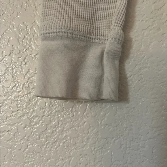 Prana VTG Y2K Cream Long Sleeve Waffle Thermal Tee Ladies Small - Picture 4 of 9